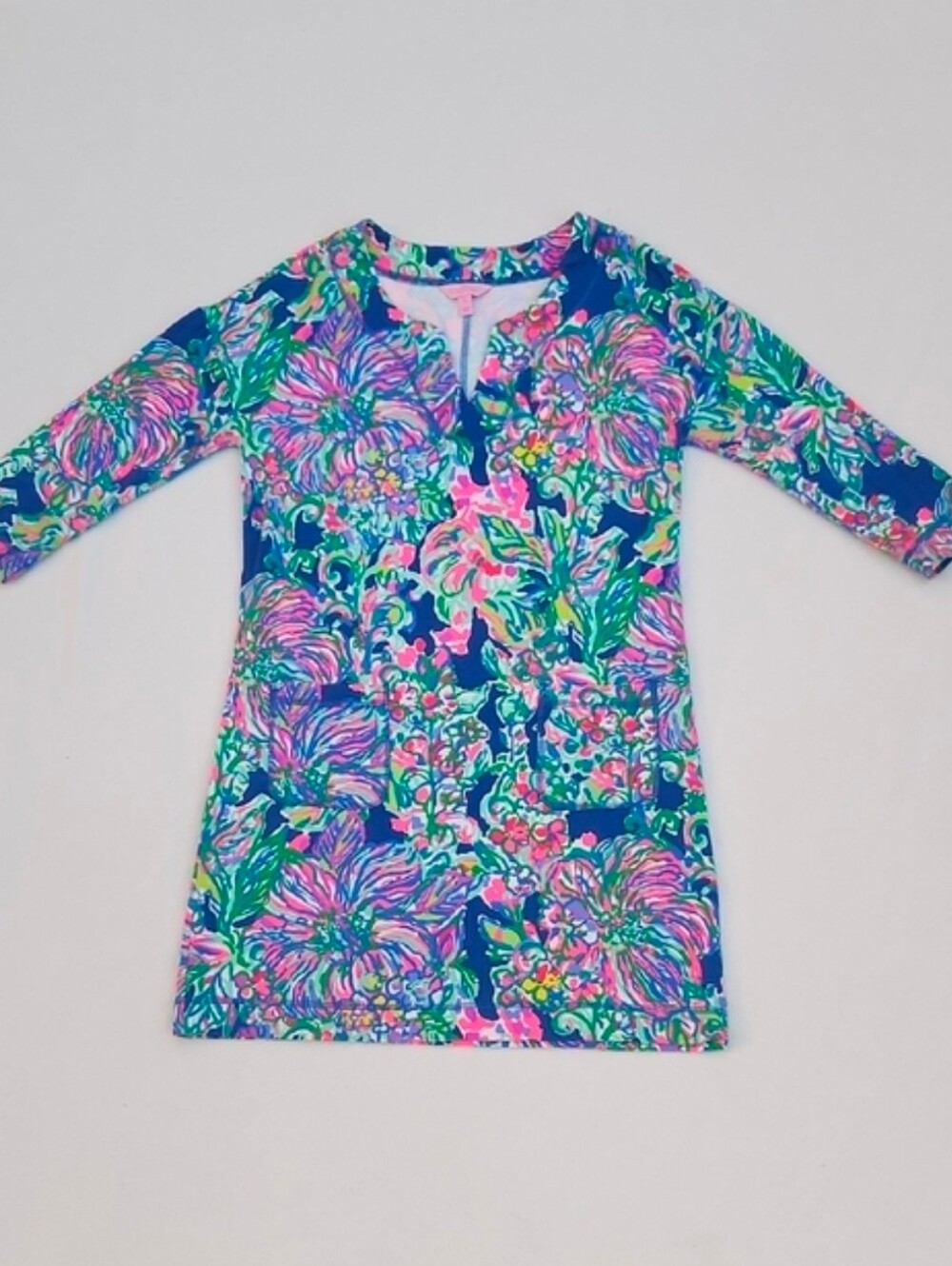 ​Lilly Pulitzer French Terry Popover Tunic Dress Multicolor Floral Size S